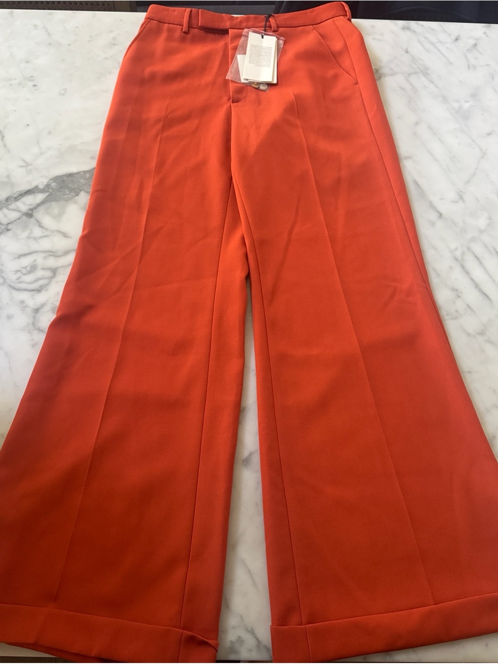 Gucci Wide-Leg Orange Trousers